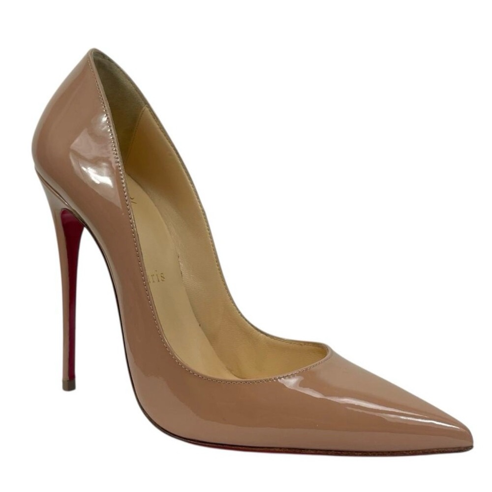 Christian Louboutin 37.5 So Kate 120mm Nude Stiletto Heels - Picture 2 of 10
